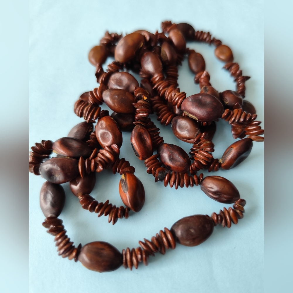4/$50⭐️Vintage Handmade natural Seed Pod Necklace